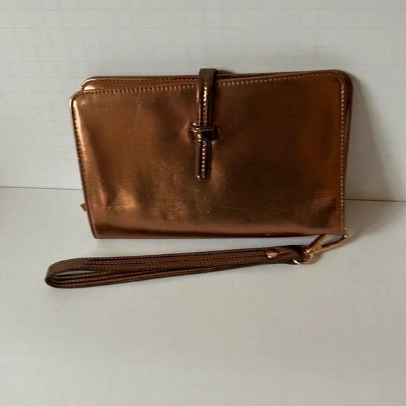Shiraleah Copper Wallet Wristlet Vegan Leather - Picture 2 of 10
